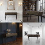 Edward Leather Clad Console Table